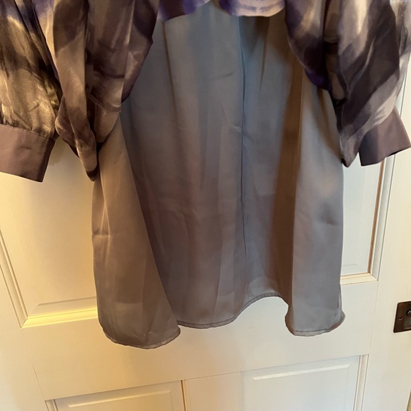 Cusp by Neiman Marcus Blue and Gray Silk Mini Dress - Picture 10 of 10
